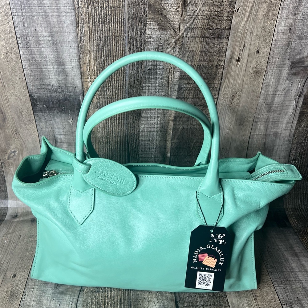A. TESTONI top handle medium Leather shoulder Handbag - Picture 2 of 16